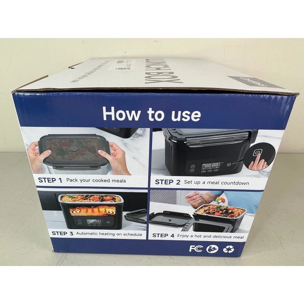 NEW Cordless Electric Lunch Box 2026 20800mAh Rechargeable XL 1.5L Black